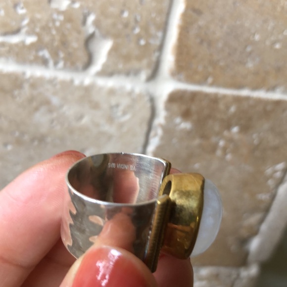 Ys india 925 silver and gold ring - Picture 7 of 9